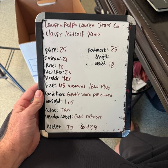 Lauren Ralph Lauren Jeans Co Classic Midcalf Pants US Women's 16W Plus - Picture 6 of 6